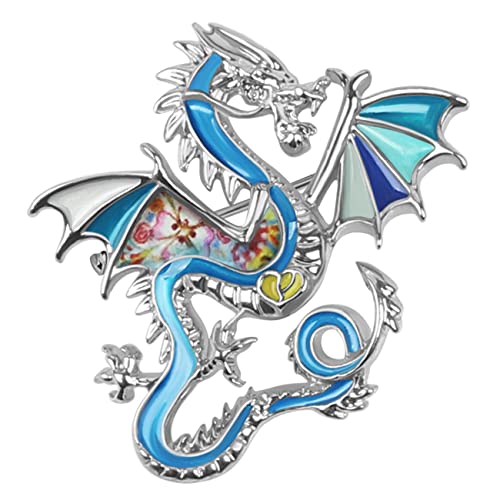 Image of WEVENI Alloy Fantasy Dinosaur Dragon Brooch Enamel Pins for Women Lady Girl Fashion Jewelry Gift