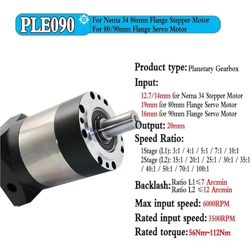 Réducteur planétaire Nema23 5:1 pour servomoteur 60 110 130 - 4