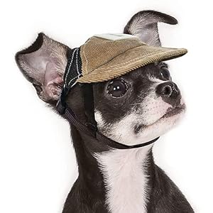 PETLESO Hund Hut Hund Baseballmütze, Verstellbarer Sonnenschutz Hundemütze mit Ohrlöchern Geeignet für Hunde Welpen Katzen Kaninchen -S