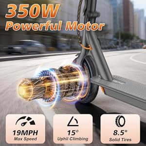 VOLPAM Electric Scooter, 350W/500W Motor, 21/28/40 Miles Long Range — photo 3 of 6
