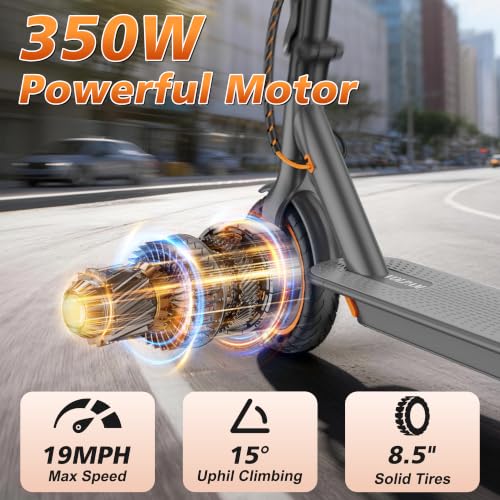 Image of VOLPAM Electric Scooter, 350W /500W /800W /1000W /250W Powerful Motor & 19 /22 / 9 MPH Top Speed, 16-28-10 Miles Long Range, Folding E Scooter Choice