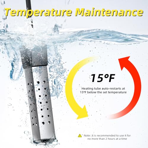 Carpa portátil para ducha caliente de camping, tienda de privacidad pop-up con ducha recargable y calentador de agua por inmersión de 2000w miniatura 4