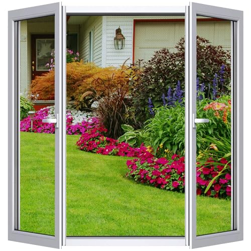 2 Stück Fliegengitter für Fenster 100x100 cm -DIY...