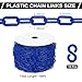 PATIKIL Blue Plastic Chain, 164 ft 6mm Safety Barrier Chain Large Plastic Chain Long for Crowd Control, Queue Line, Parking, Fence, Gate, Concert, Construction Site Decoration