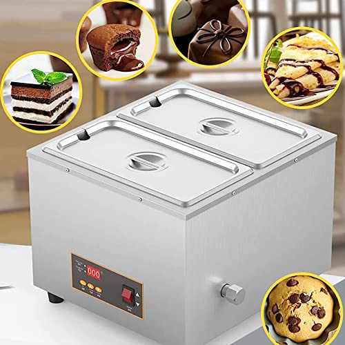 Uzouri Chocolate Tempering Machine, Commercial Electric Chocolate Melter, With Digital Temperature Control, Stainless Steel Food Warmer For Chocolate/Milk/Cream #TOP3