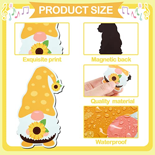 Imanes decorativos de gnomo para refrigerador 24 unidades miniatura 3