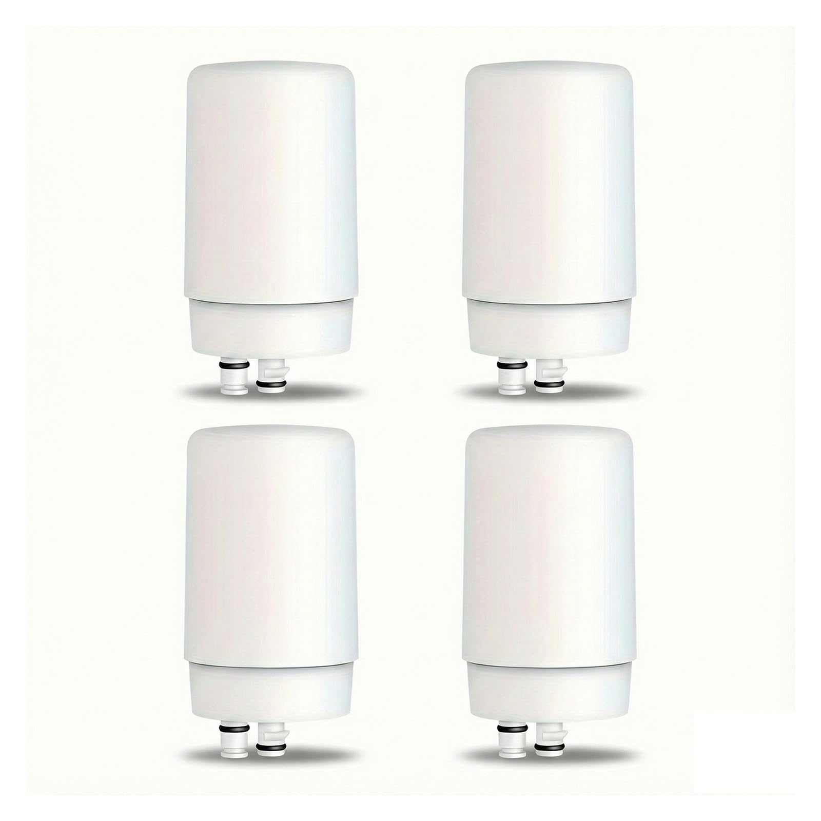 Filtro de montaje for grifo de bloque de coco, Compatible con Brita, cartucho de repuesto for sistema de filtración de agua, color blanco cromado(4pcs)