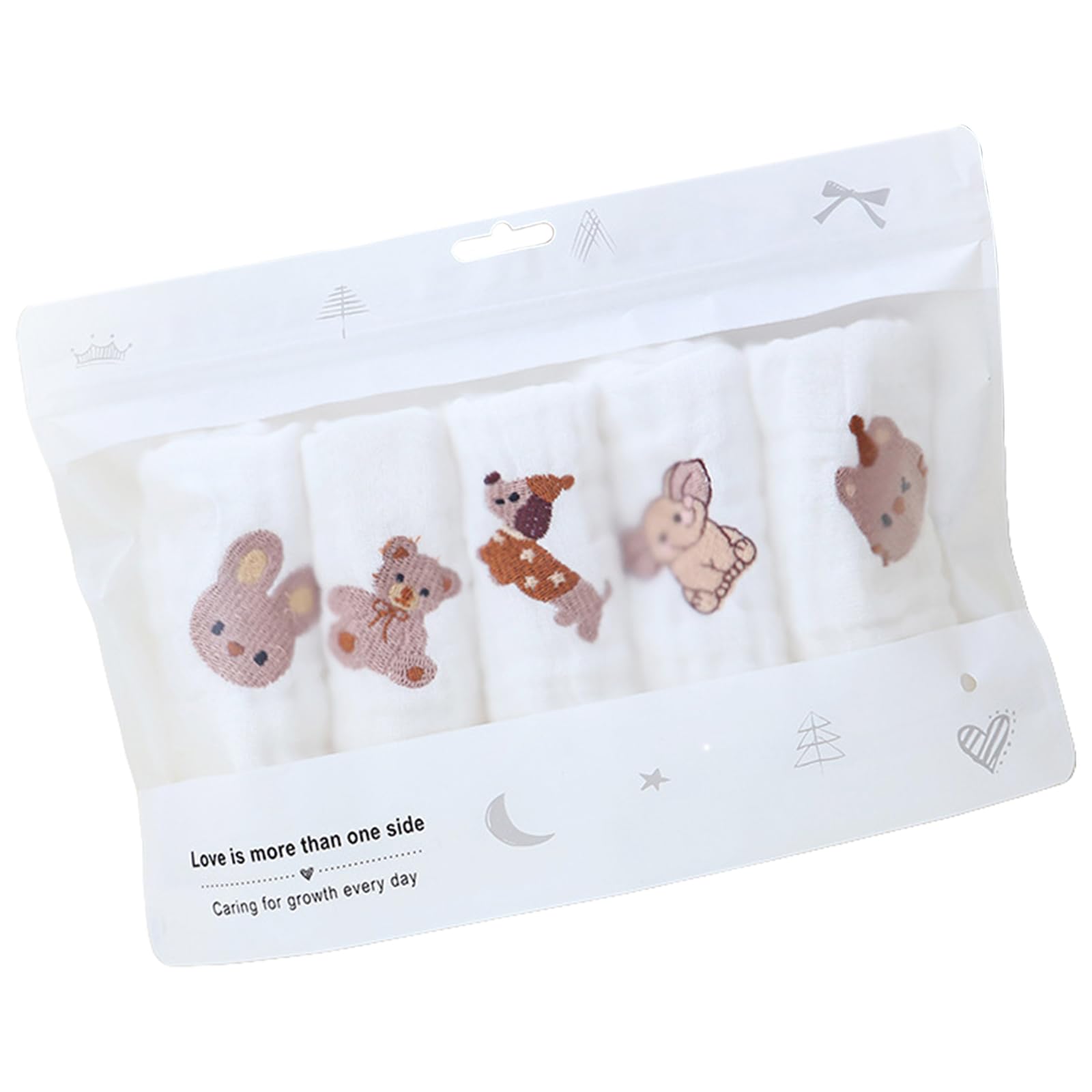 HZBB 1pc / 5pcs Baby Mouth Wipe Cloth Cotton Washcloths 6 Layer Soft Absorbent Burp Towels for Newborns Sensitive Skin Toddler Face Cloth