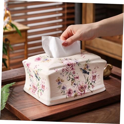 Boîte à mouchoirs céramique avec support de serviettes pratique - 6