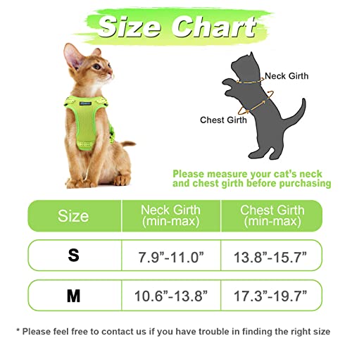 Supet Cat Harness And Leash Set For Small To Large Cats Adjustable Cat Vest Harness With Reflective Trim Universal Cat Leash And Harness For Cats/Puppies Outdoor Walking #TOP6