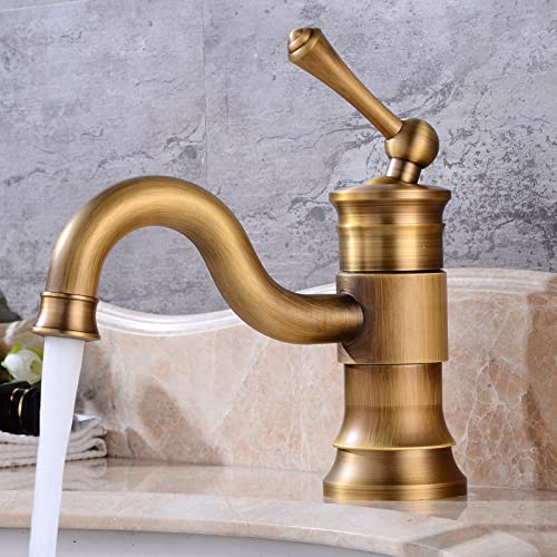 Robinet pivotant 360 pour salle de bain mitigeur vintage à commande unique - 3