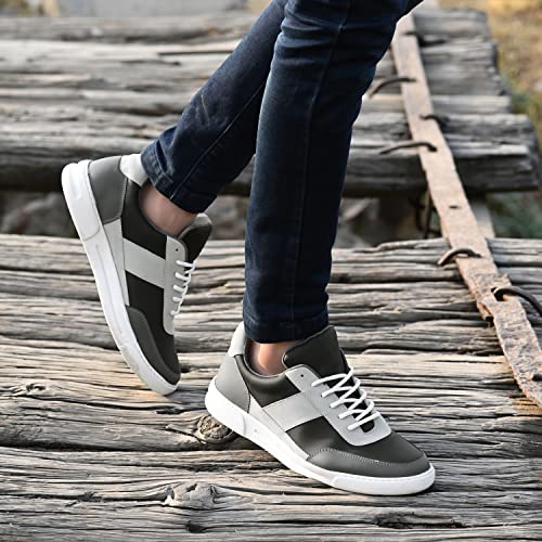 Image of Centrino Canvas Shoes for Men Sneakers | Casual Shoes for Man Stylish | Lightweight Lace-Up Design with Cushioned Insole | Breathable Comfortable Walking Shoes | Anti-Skid Sole | Mens Sneaker Shoes (3211)