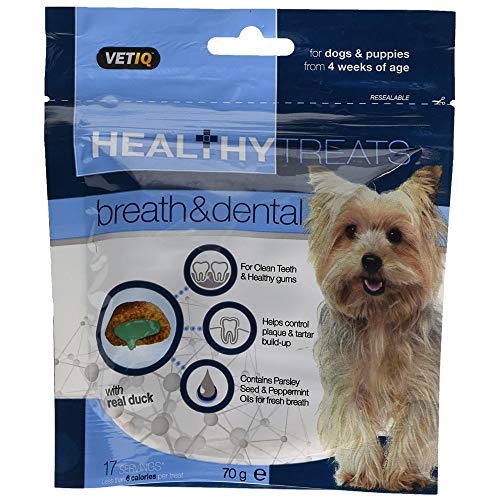 VetIQ - Snacks Healthy para el aliento y la salud dental para perros (70g) (Variado)