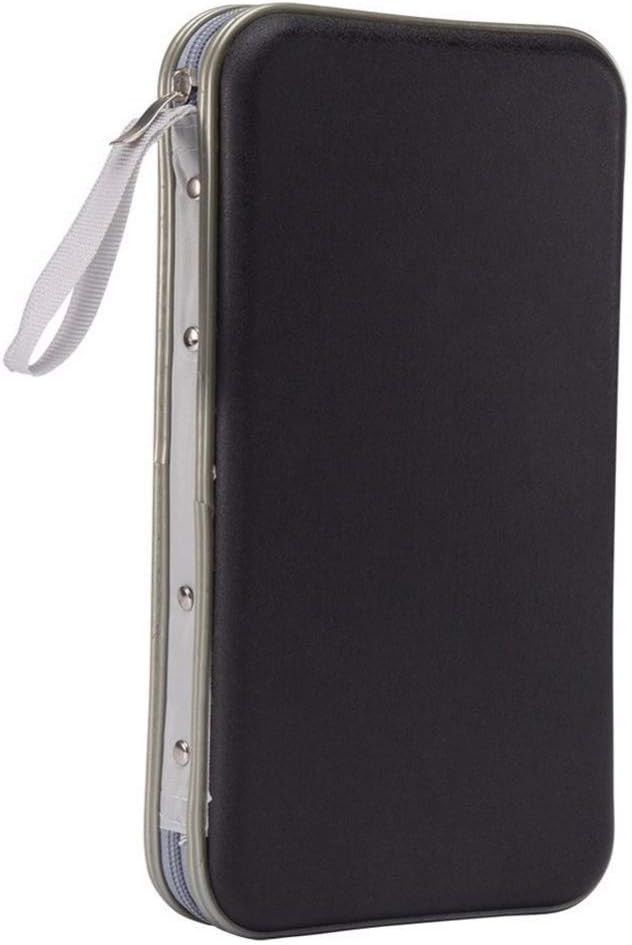 Newniu(R) Disc CD DVD Bag Case Holder Wallet Storage (80 CDs / Black / Polyester), Blue, 80 CDs / Black / Plastic