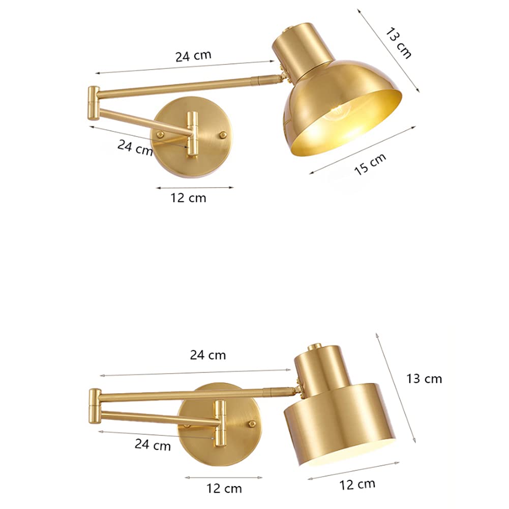 Aplde Pared Led para Interiores, 5 W, Ajustable, de Metal, con Brazo Largo, 3000 Kblancocálido, Estilo Retro Industrial, para Sala de Estar, Dormitorio, Pasillo, Escalera./B