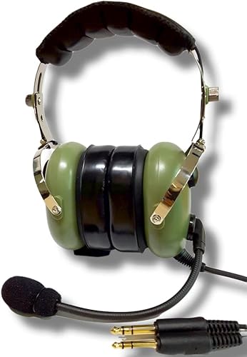 Miramar Aviation Headset para piloto, estudiante, pasajero Sello de oreja de gel (silicio) Reducción pasiva de ruido (PNR) conmutable con