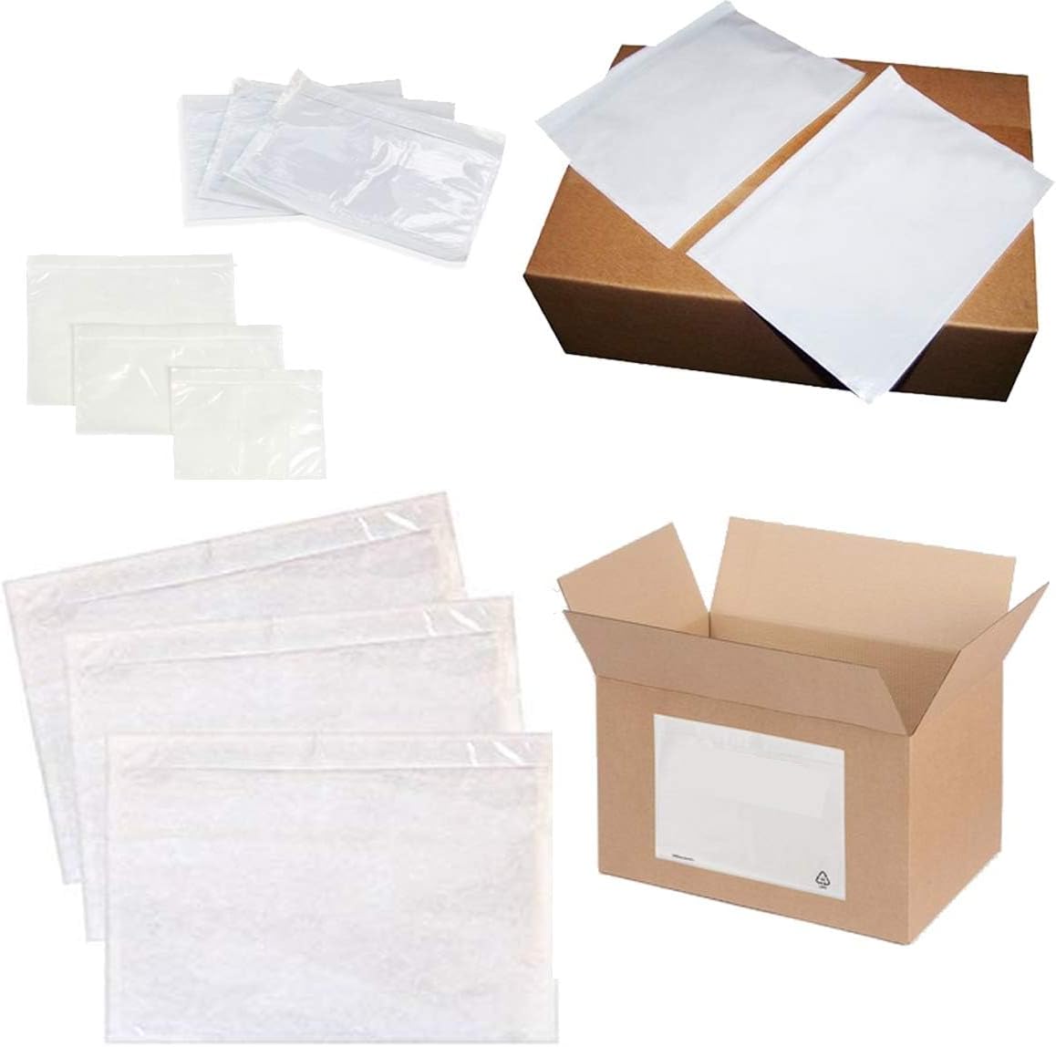 Printed Plain Self Adhesive Document Enclosed Envelopes Wallets Various Sizes (50, Plain, A7 (95x125mm))