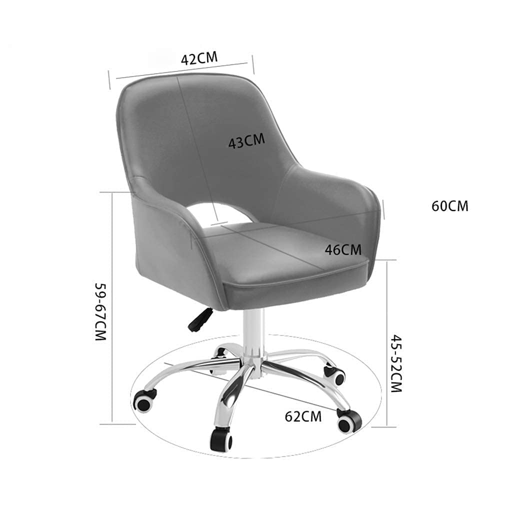 Krzesła biurowe, krzesło biurowe wykonawcze, ergonomiczne z regulacją wysokości, sztuczna skóra, do sali konferencyjnej/domu, szare The New