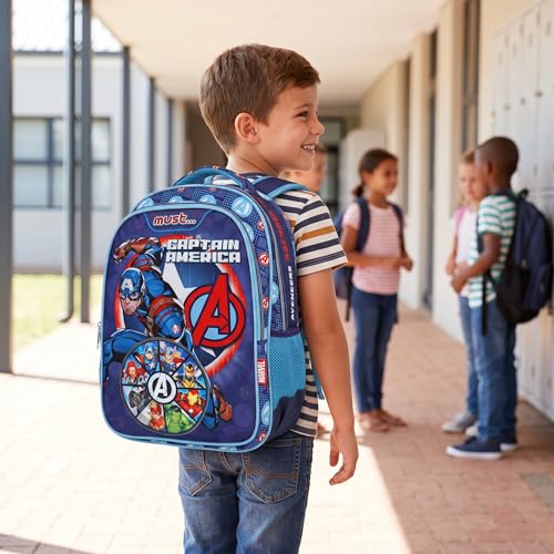 Image of Marvel Diakakis Backpack 3 Cases, Blue Avengers / 3 Pockets, M