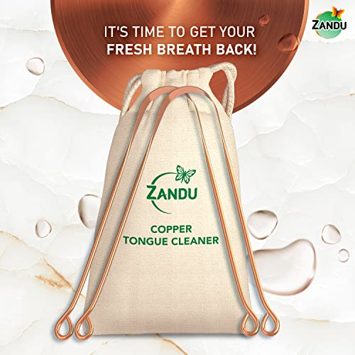 Zandu Copper Tongue Cleaner (Pack of 2) :An Anti-Microbial Tongue Cleaner for Managing Oral Health | Reduces Bad Breath & Supports Digestive Health... - Image 4