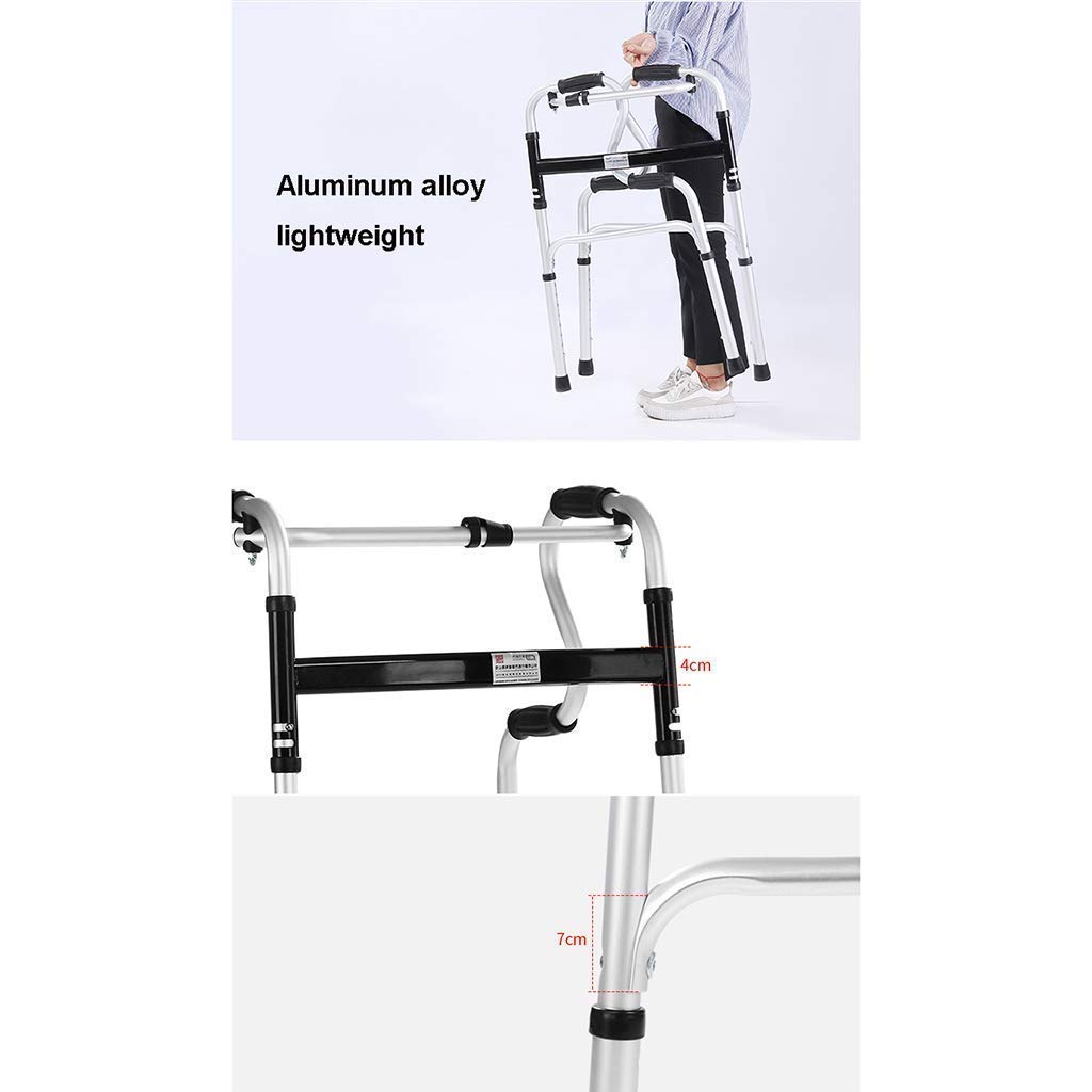 Aluminiowa, składana pomoc w poruszaniu się, Rollator, chodzik 2 w 1 z siedziskiem i kółkami z PU, dla osób starszych, 3-kołowy chodzik interesting