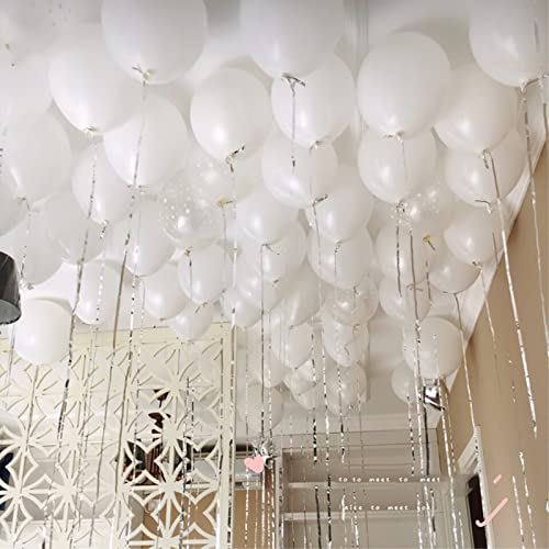 Image of 5 inch Pearl White Balloons, 100 pcs Mini White Party Balloons small Latex Balloons for Birthday Wedding Baby Shower Decorations (Pearl White)