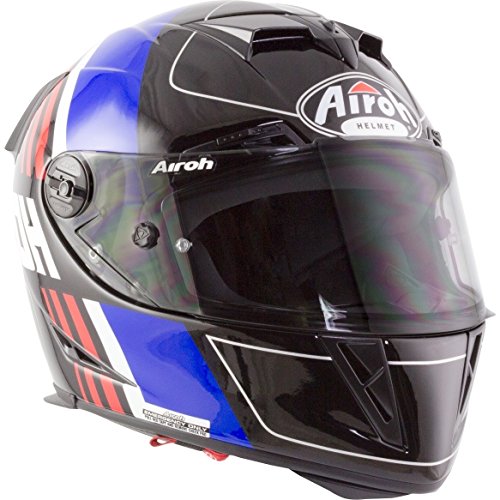 Airoh, casco integrale con striature, con adesivo dorato ACU, GP500, Black, L