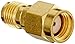 Pomona 72967 Brass SMA Jack (Female) to Reverse Polarity SMA Jack (Female) Adapter, 50 Ohms, 0.71" Length (Pack of 5)