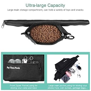   ORIA-Dog-Treat-Pouch-for-Training-Dog-Fanny-Pack-Portable-Dog-Waist-Pack-Dog-Walking-Bag-with-Adjustable-Waist-Belt-for-Training-Hiking-Running