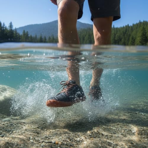 Image of WHITIN Men's Casual-Style Amphibious Water Shoes W75V2 | Sneaker-Like Look, Quick Dry, Barefoot Feel, Wet-Grip Rubber Sole for All-Terrain Water & Trail Versatility