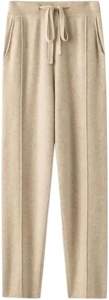 Women's Cashmere Pants High Waist Drawstring Loose Fleece Fitness Jogging Sweatpants with Pockets - Image 4