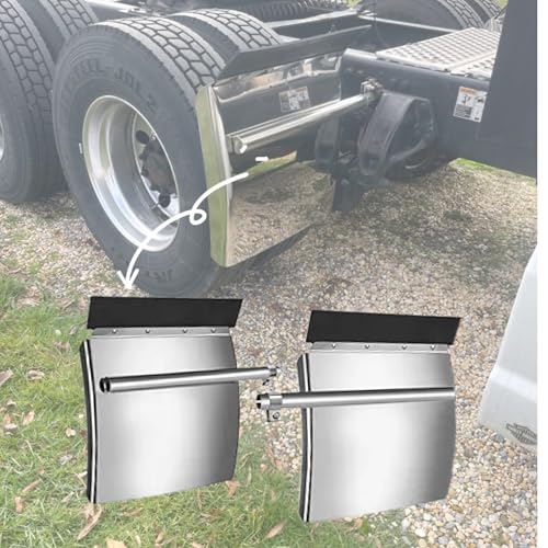 Stainless Steel Quarter Fenders for Semi Trucks 1 Pair Left & Right Heavy Duty Auto Accessories Fender Kit (24inch) by KASONG - Used condition - Image 4