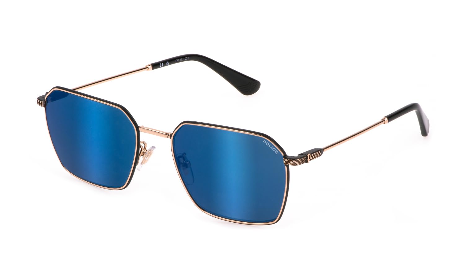 Police Men's Shiny Rose Gold Sunglasses Spll84 56/19/145 Sunglasses 56/19/145