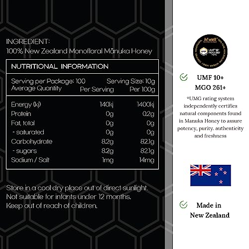 Pack de 3 miel Premium Manuka UMF 10+ MGO 261+ 500g miniatura 2