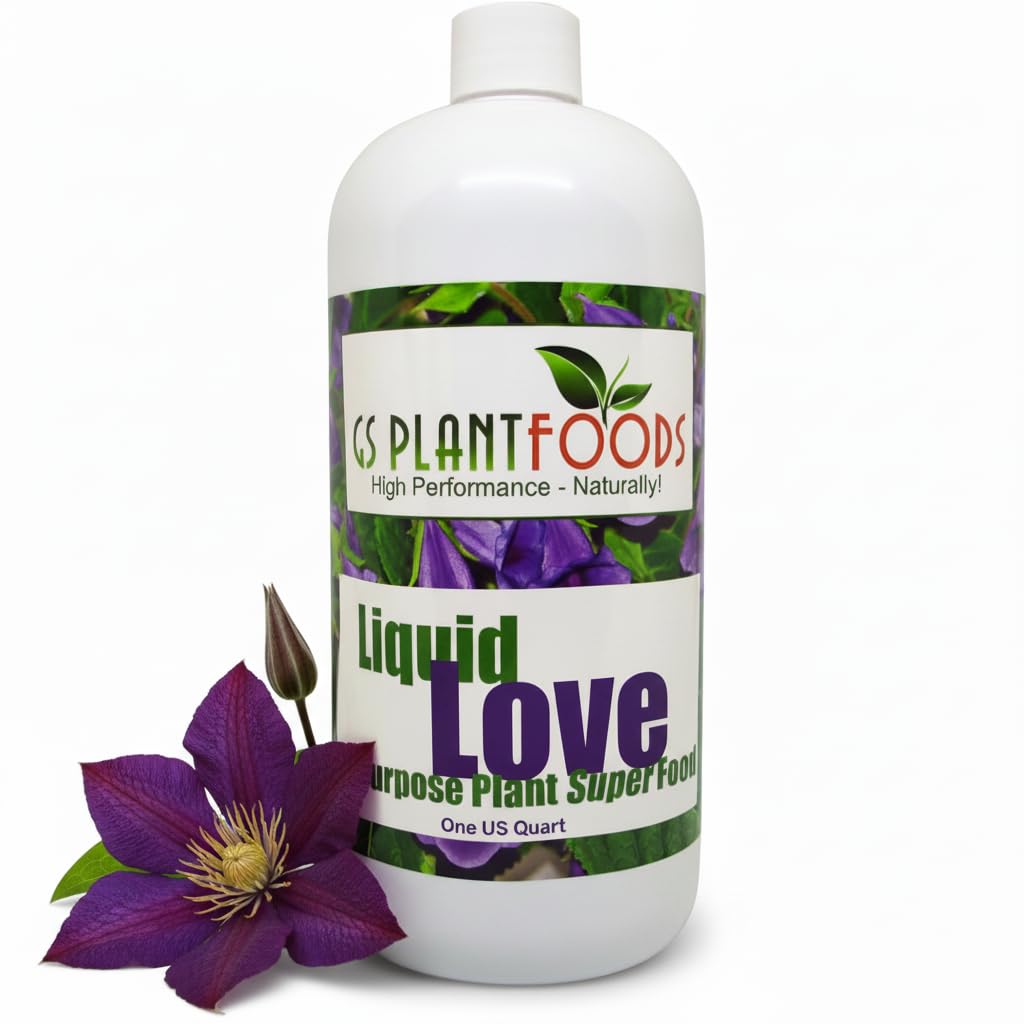 Liquid Love - All Purpose Liquid Fertilizer by GS Plant Foods (32 oz) - Natural Fertilizer for Vegetables, Herb Gardens, House Plants, Fruit Trees, Lawns & Shrubs