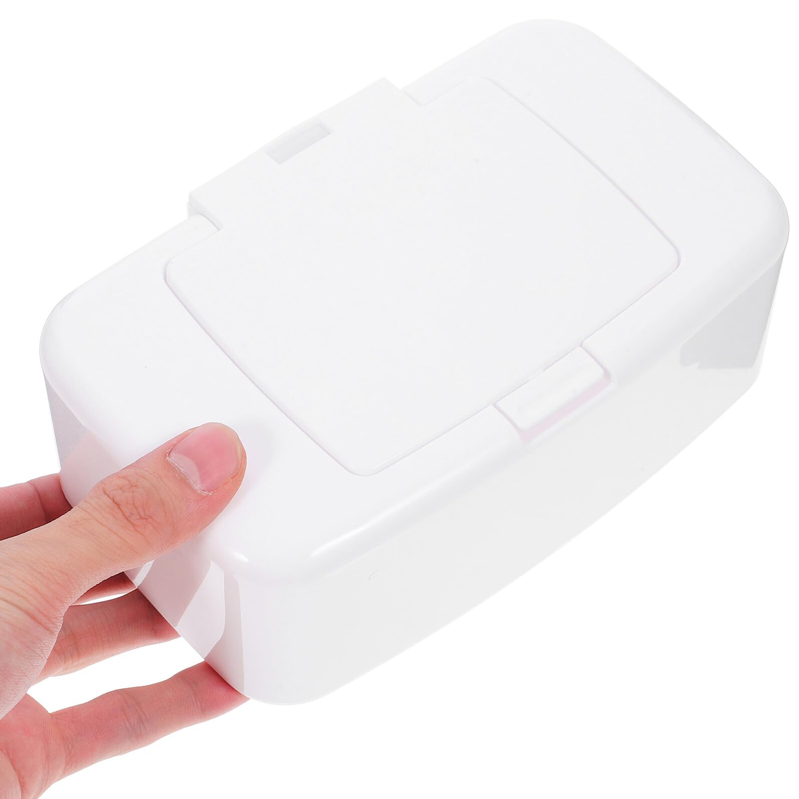 Scatola Contenitore con Coperchio Ermetico 4 Pezzi per Salviettine Umidificate Riutilizzabile in Pp e Salvaspazio per Casa e Ufficio