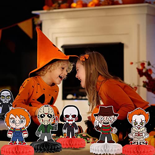 9Pcs Horror Movie Centerpiece Honeycomb Table Decoration Horror Movie Party Decorations Horror Movie Birthday Baby Shower Decorations Halloween Birthday Decorations #TOP3