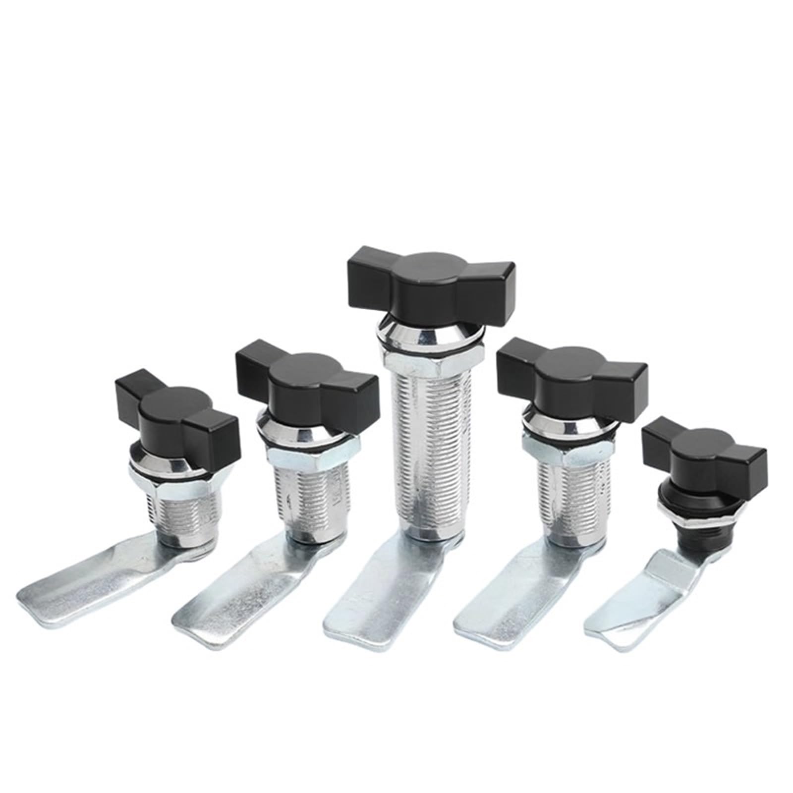 Sxolcoufoh Ms714-2 Ms714 Wing Cam Lock Black Rotary Handle Zinc Alloy 1Pcs(Ms714-2)