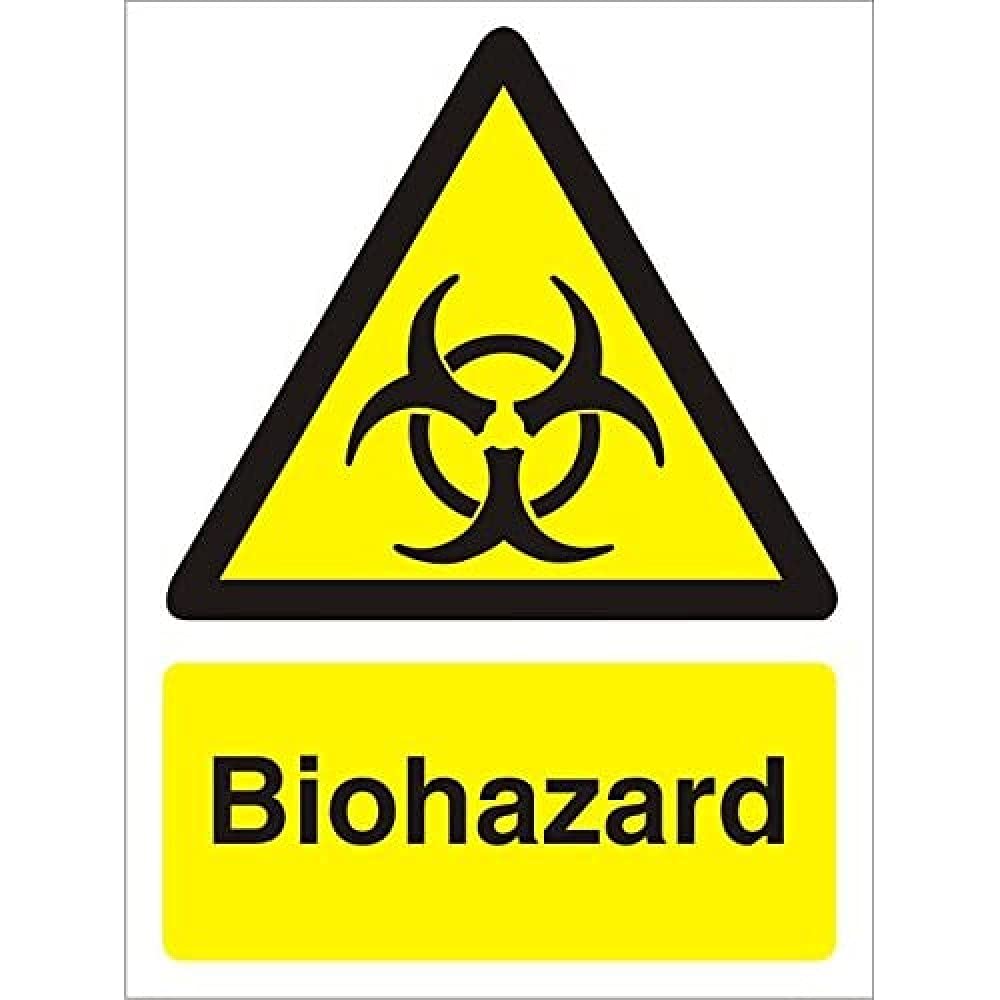 Warning Sign Biohazard Adhesive Plastic 30 x 20 cm