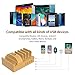 Bamboo Charging Station for Multiple Devices,15W Fast Wireless Charger Night Light with 3 Color & 4 Adjustable Brightness,Night Stand Charger Station Compatible with AirPods/Phone/Watch
