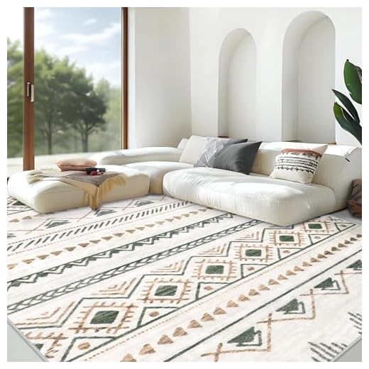 27+ Stunning Mid-Century Modern Living Room Ideas to Inspire Your Space 2 Area Rug Living Room Rugs 8x10 - Large Soft Boho Geometric Rug, Non-Slip Foldable Washable Rugs Non Shedding Morden Indoor Floor Carpet for Living Room Bedroom Office Dining Room(Brown Green,8'x10')