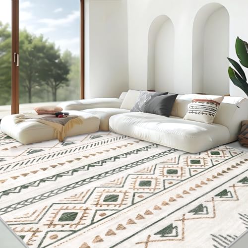 8x10 Boho Geometric Washable Rug