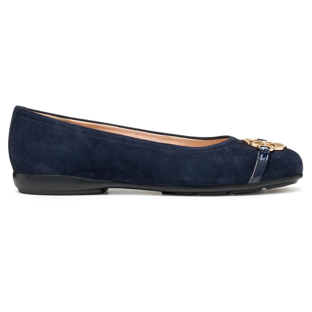 Geox Women's D ANNYTAH Ballet Flats, Blue, 37.5 EU, Blue, 4.5 UK