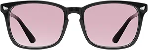 TIJN Blue Light Blocking Glasses for Women Men Clear Frame Square Nerd Eyeglasses Anti Blue Ray Computer Screen Glasses