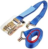 FREAK(フリーク) ラッシングベルト 青 Jフック 使用荷重1000kg 幅35mm×長さ0.5+2m