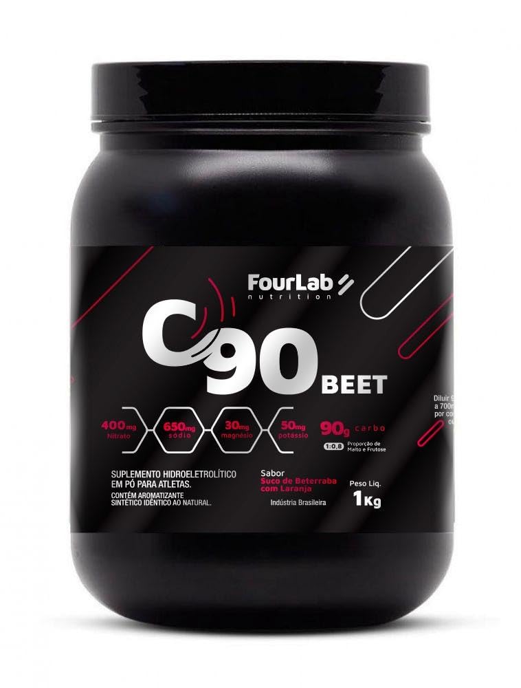 C90 FourLab - Pote 1kg BEET - Sabor Suco de Laranja com Beterraba