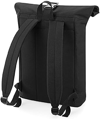 BagBase mens Bagbase Unisex Roll Top Backpack/Rucksack Black Black One size