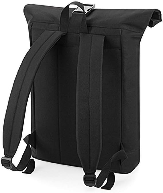 BagBase mens Bagbase Unisex Roll Top Backpack/Rucksack Black Black One size