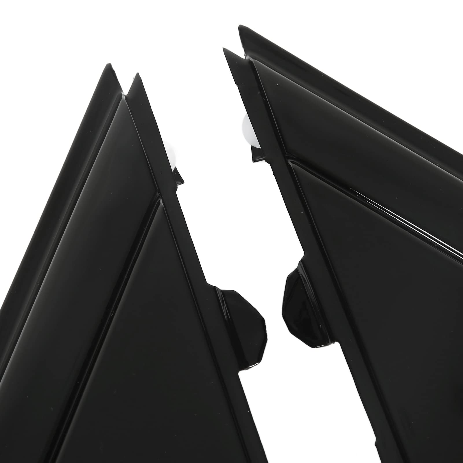 Fydun 1SH17KX7AA Copertura per Bandiera dello Specchio della Porta Specchietto Retrovisore Esterno Sinistro Destro della Piastra del Triangolo Sostituzione per 500 2012‑2017(Nero Lucido)