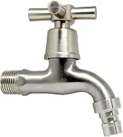Torneira Lavanderia Tanque Jardim Aço Inox Escovado 1/4